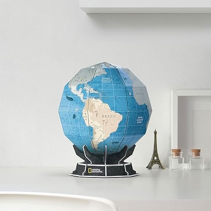 3D PUZZLE WORLD MAP NATIONAL GEOGRAPHIC - 3D PUZZLE FOR CHILDREN AGED 8+ | 32-PIECE EARTH GLOBE | MODEL ASSEMBLY | EASY TO ASSEMBLE - Image 3